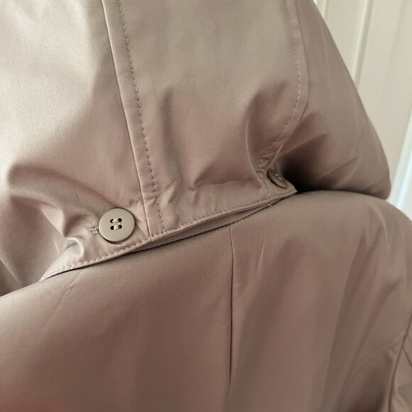 Calvin Klein Women’s‎ Grey Double Breasted Belted Trench Coat w Detachable Hood - Picture 4 of 6